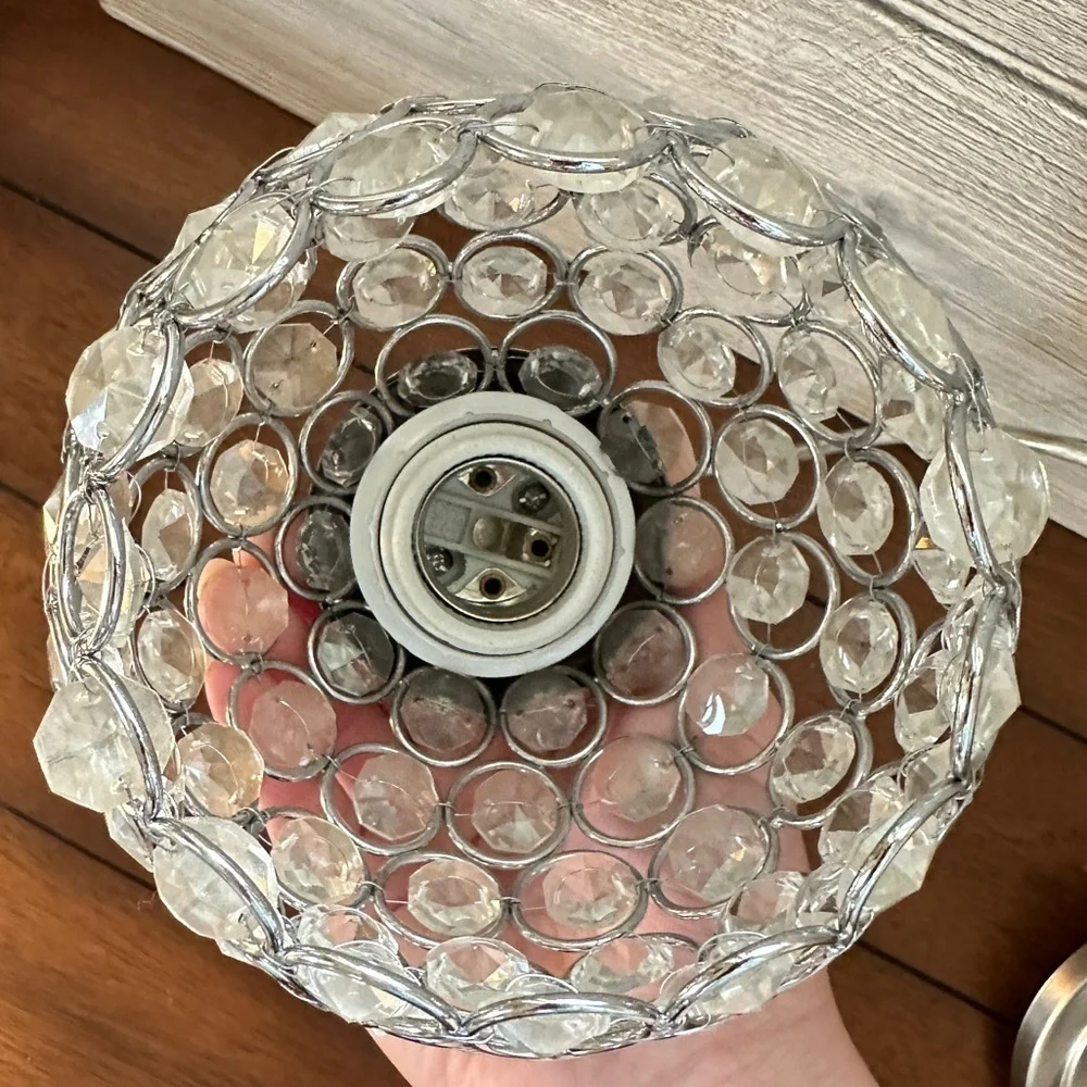 Chrome Modern Art Glass Dome Pendant Light